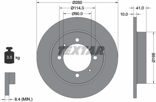 Textar 92083000 - Disque de frein cwaw.fr