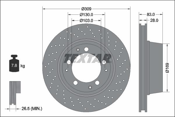 Textar 92039405 - Disque de frein cwaw.fr