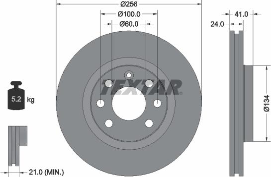 Textar 92039200 - Disque de frein cwaw.fr