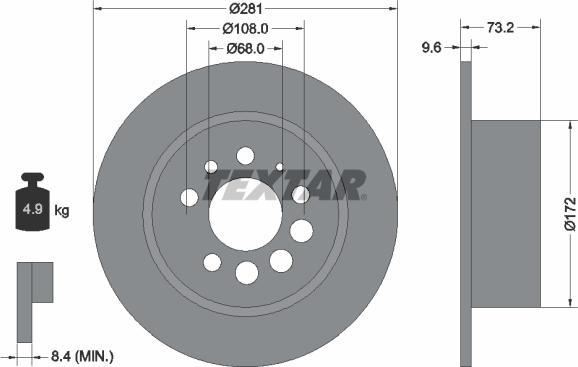 Textar 92031400 - Disque de frein cwaw.fr