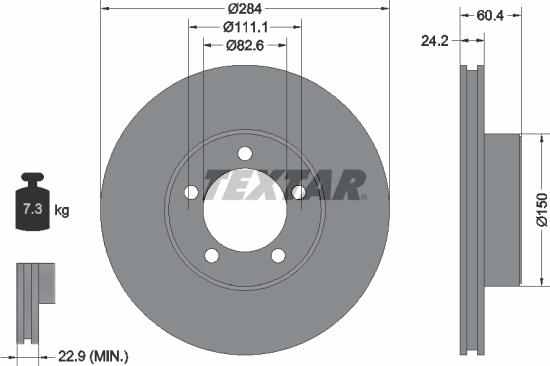 Textar 92031600 - Disque de frein cwaw.fr