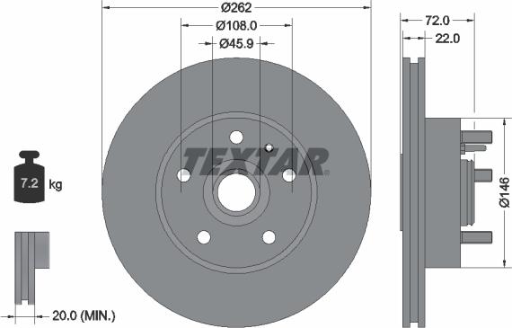 Textar 92031300 - Disque de frein cwaw.fr