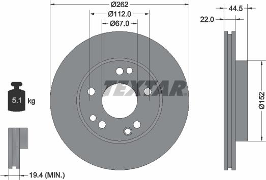 Textar 92038600 - Disque de frein cwaw.fr