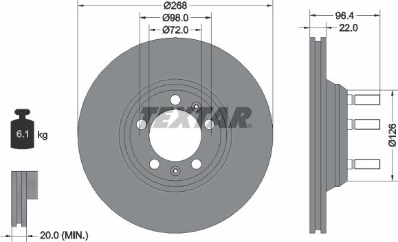 Textar 92033600 - Disque de frein cwaw.fr