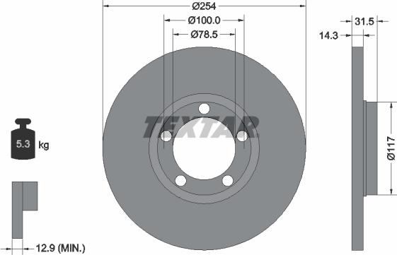 Textar 92037900 - Disque de frein cwaw.fr