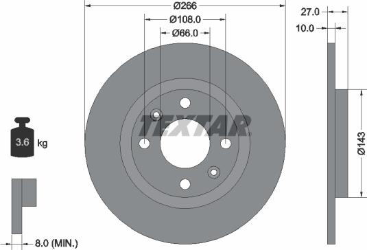 Textar 92029900 - Disque de frein cwaw.fr