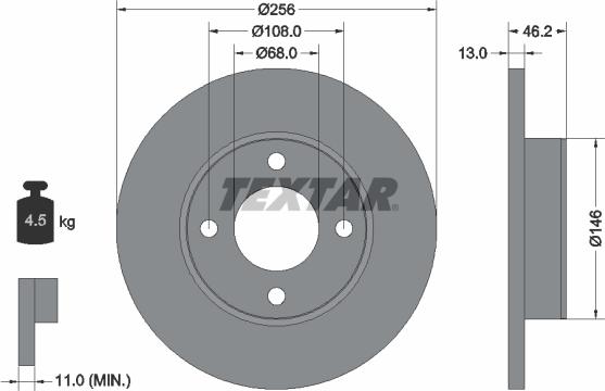 Textar 92025900 - Disque de frein cwaw.fr