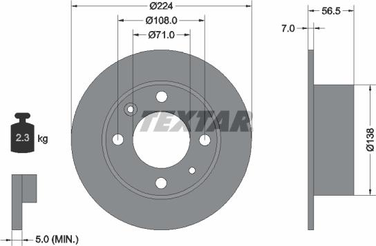 Textar 92026900 - Disque de frein cwaw.fr