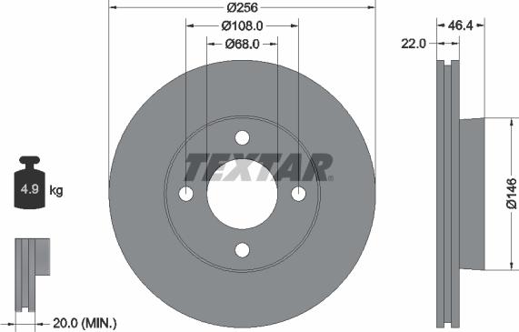 Textar 92026000 - Disque de frein cwaw.fr