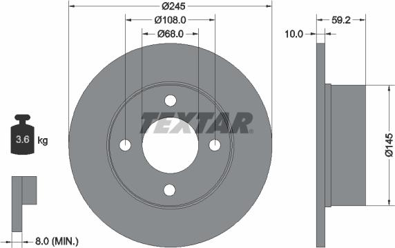 Textar 92026100 - Disque de frein cwaw.fr