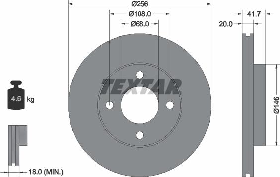 Textar 92026200 - Disque de frein cwaw.fr