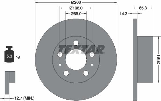 Textar 92021600 - Disque de frein cwaw.fr