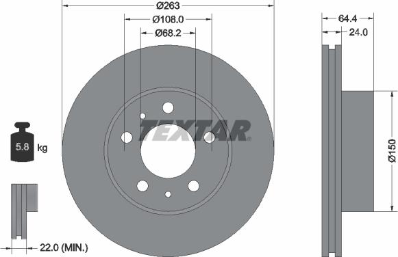 Textar 92021800 - Disque de frein cwaw.fr