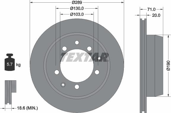 Textar 92021200 - Disque de frein cwaw.fr