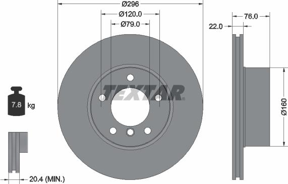 Textar 92075005 - Disque de frein cwaw.fr