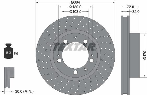 Textar 92076000 - Disque de frein cwaw.fr