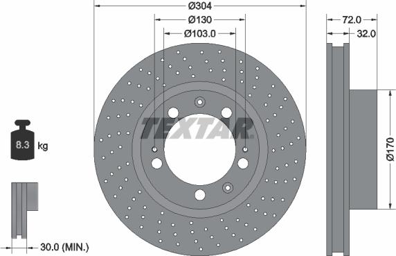 Textar 92076105 - Disque de frein cwaw.fr