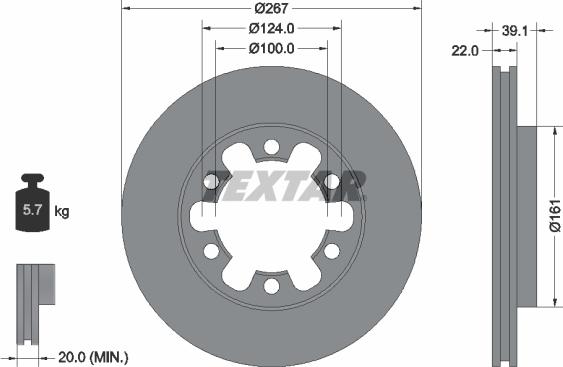 Textar 92070100 - Disque de frein cwaw.fr