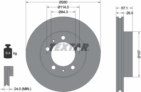 Textar 92070200 - Disque de frein cwaw.fr