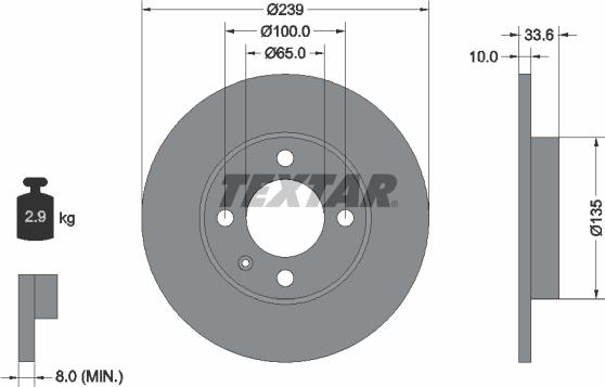 Textar 92071900 - Disque de frein cwaw.fr