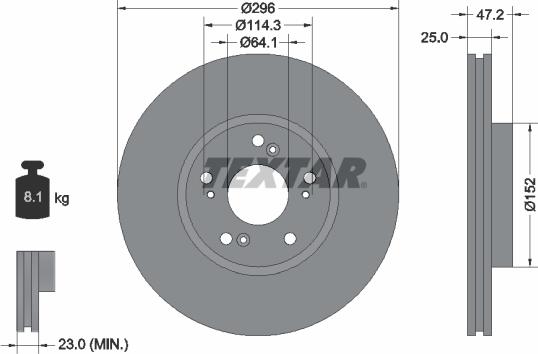 Textar 92195000 - Disque de frein cwaw.fr