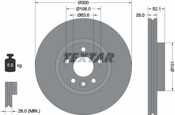 Textar 92196905 - Disque de frein cwaw.fr