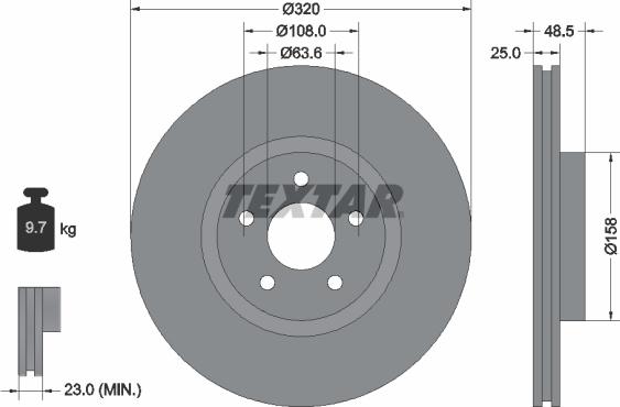 Textar 92149100 - Disque de frein cwaw.fr