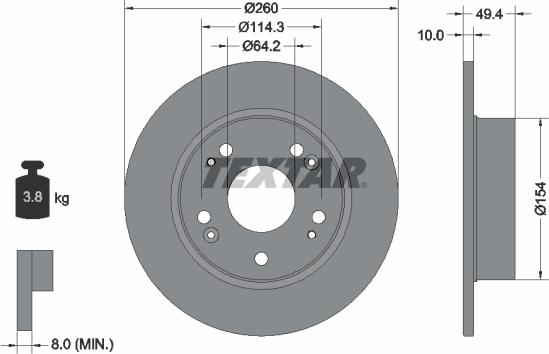 Textar 92144600 - Disque de frein cwaw.fr