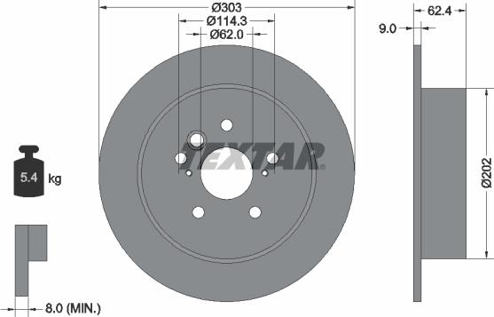 Textar 92144100 - Disque de frein cwaw.fr