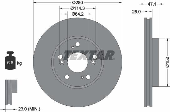 Textar 92146600 - Disque de frein cwaw.fr