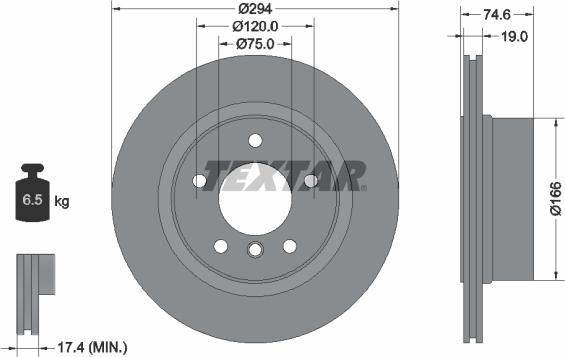 Textar 92146100 - Disque de frein cwaw.fr