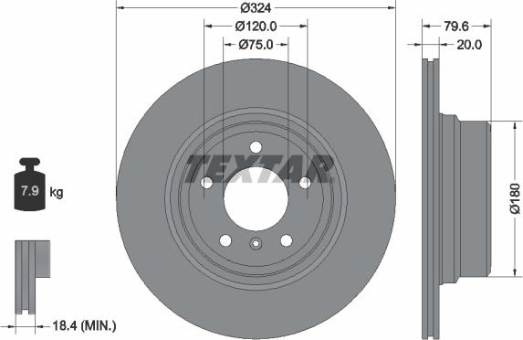 Textar 92146300 - Disque de frein cwaw.fr