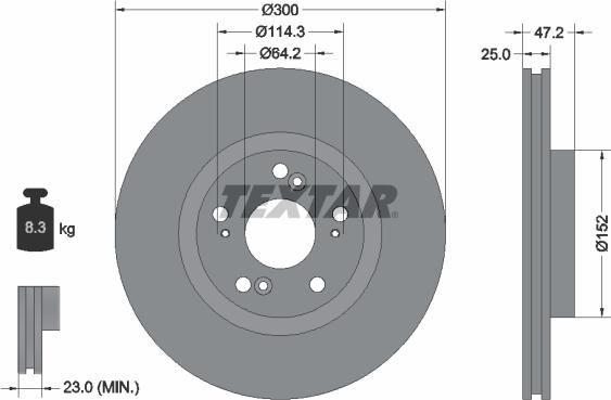 Textar 92140900 - Disque de frein cwaw.fr