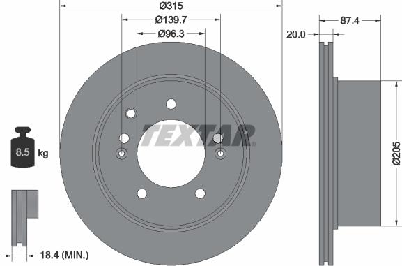 Textar 92147400 - Disque de frein cwaw.fr