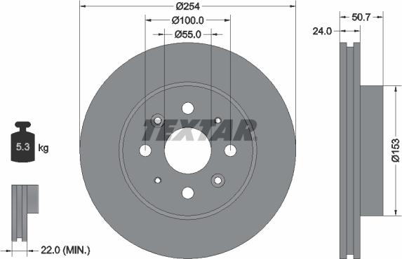 Textar 92147000 - Disque de frein cwaw.fr