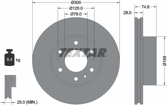 Textar 92155900 - Disque de frein cwaw.fr