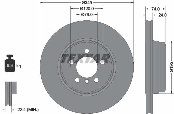 Textar 92155005 - Disque de frein cwaw.fr