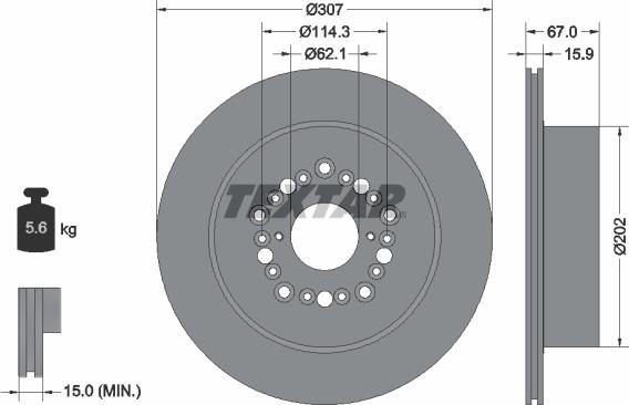 Textar 92150400 - Disque de frein cwaw.fr