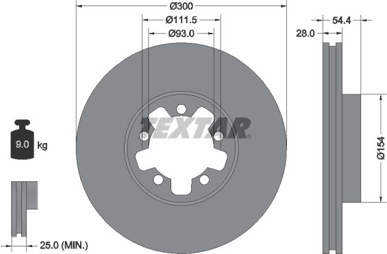 Textar 92151900 - Disque de frein cwaw.fr