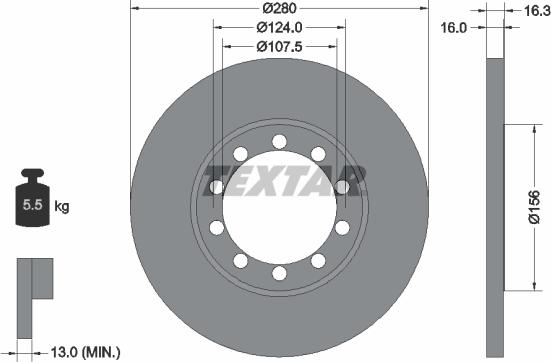 Textar 92152000 - Disque de frein cwaw.fr