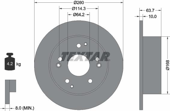 Textar 92169703 - Disque de frein cwaw.fr