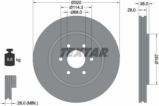 Textar 92164400 - Disque de frein cwaw.fr