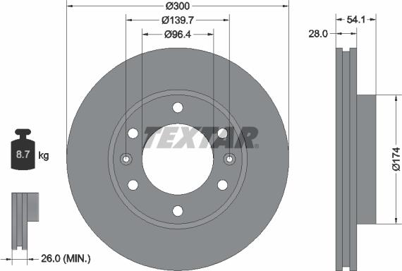 Textar 92164500 - Disque de frein cwaw.fr