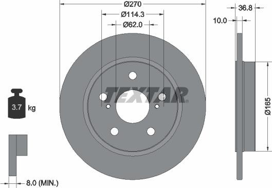 Textar 92164000 - Disque de frein cwaw.fr