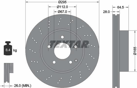 Textar 92165003 - Disque de frein cwaw.fr