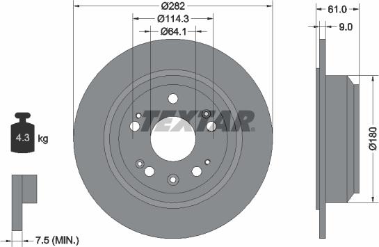 Textar 92165800 - Disque de frein cwaw.fr