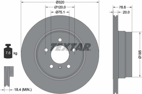 Textar 92161103 - Disque de frein cwaw.fr