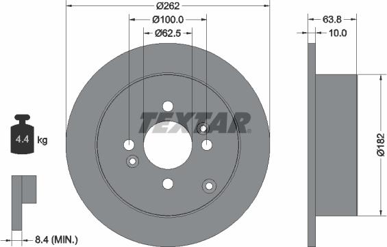 Textar 92161300 - Disque de frein cwaw.fr