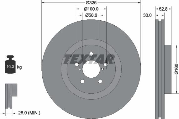 Textar 92167900 - Disque de frein cwaw.fr