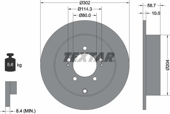 Textar 92167000 - Disque de frein cwaw.fr